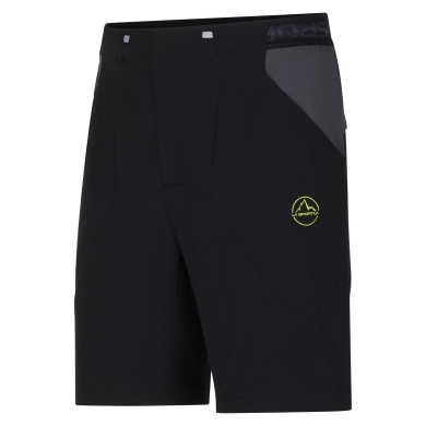 La Sportiva Spodenki wędrówkowe Guard Short (elastyczny pas z sznurkiem) krótkie czarne/limonkowe męskie